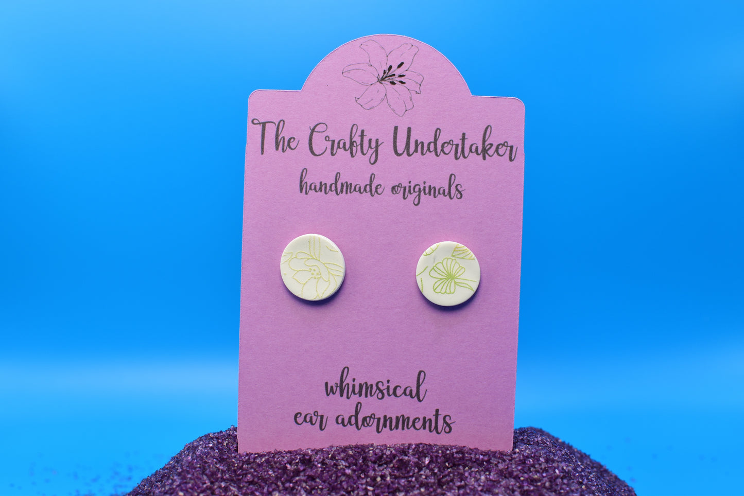 Meadow Series STUDS white and greens
