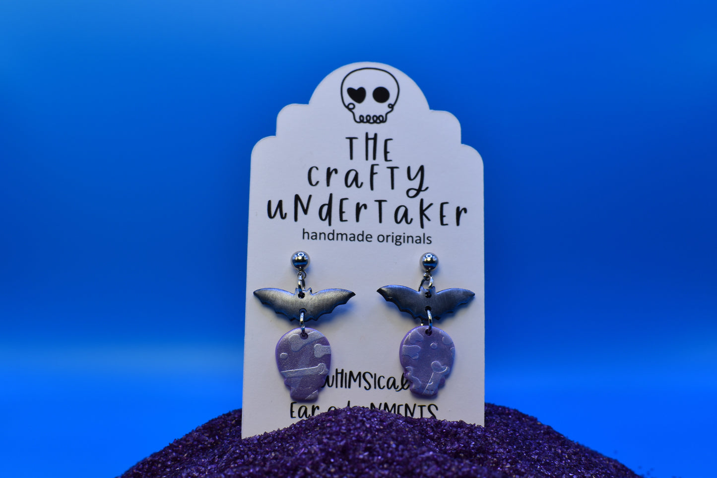 spooky shimmer skull + bats