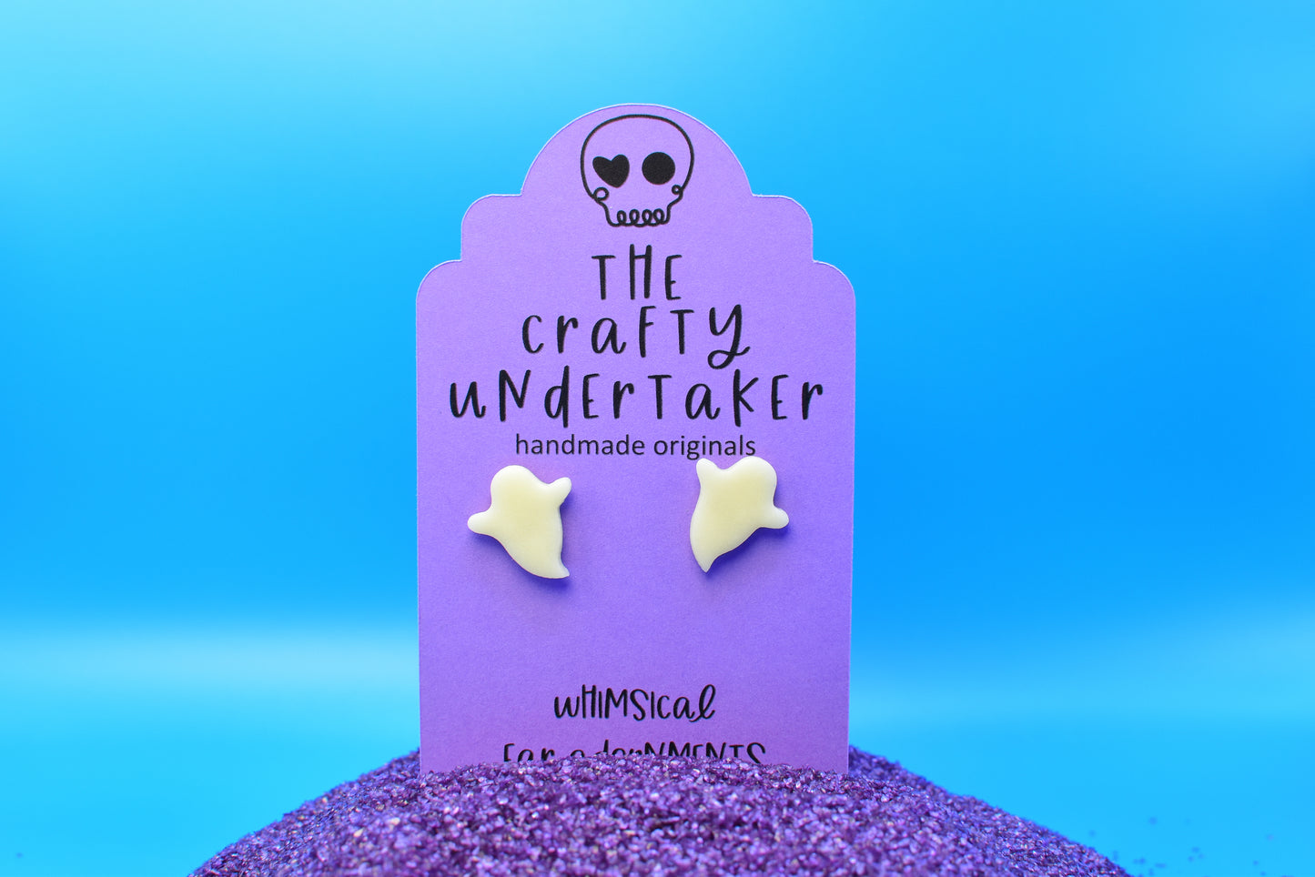 spooky GLOW-IN-THE-DARK ghost stud