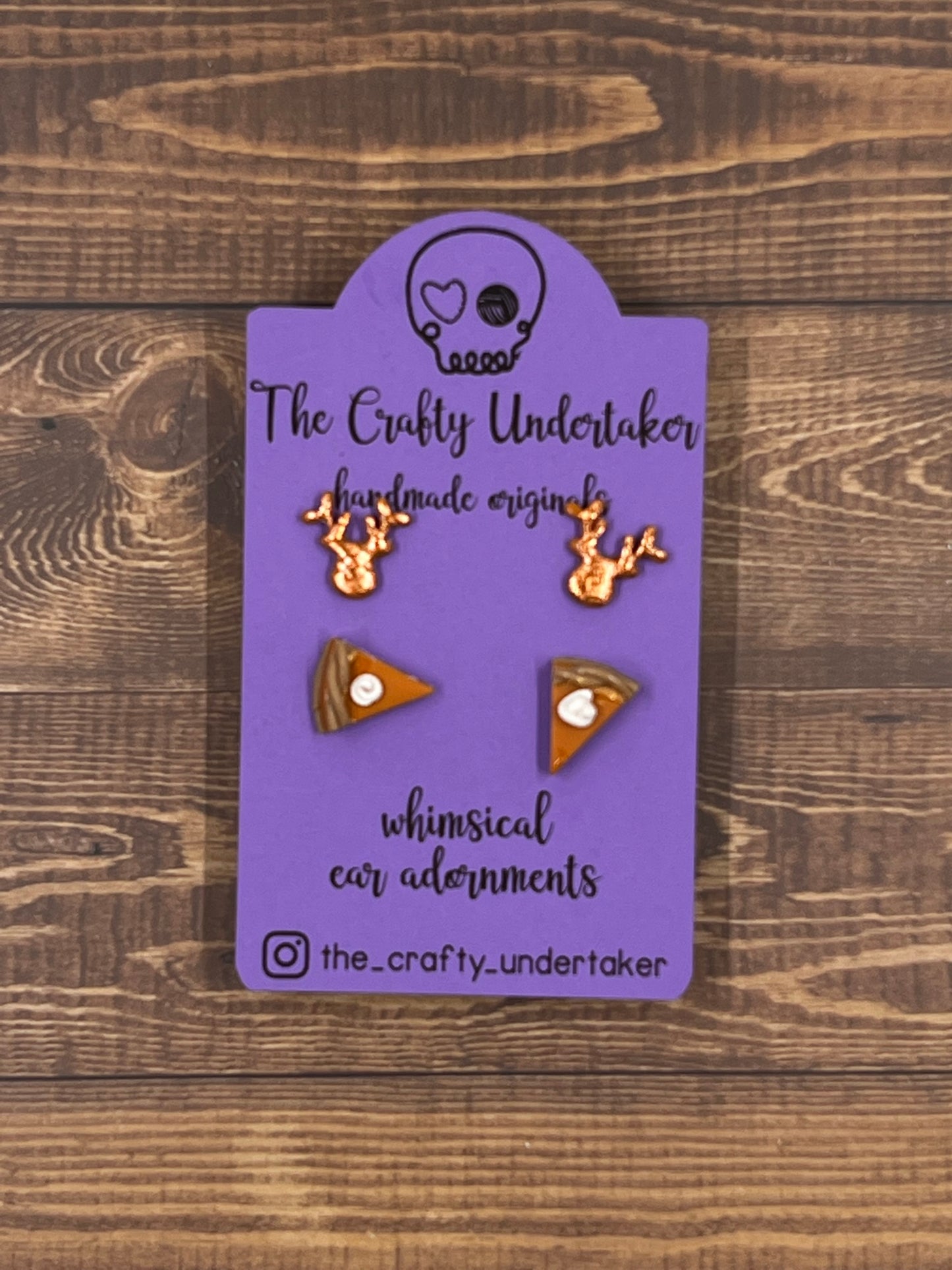 pumpkin pie, reindeer gilded stud pack micro + medium