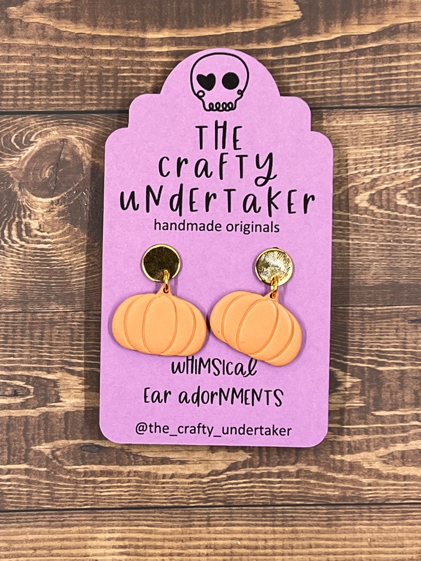 Pumpkin dangle stud